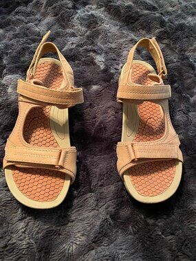 BareTraps, 2 strap sandals w/velcro, size 9M